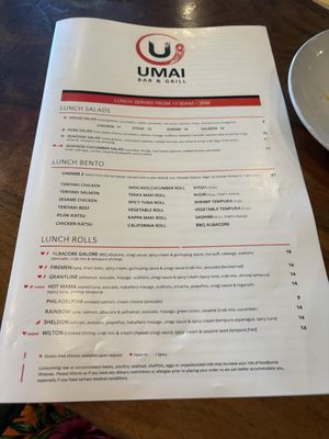 Menu photo 3 Umai Bar & Grill Elk Grove, CA