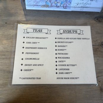 Garden Coffee - Menu - Cafes Near Me - San Diego, California