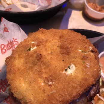 Bubba's 33 - Jalapeño cream cheese puck that you can add to your burger. It's excellent! - Pizza Near Me - Amarillo, Texas