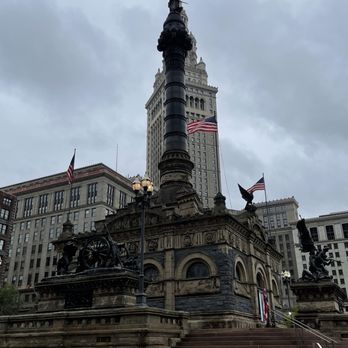The Terminal Tower Residences - Tower behind sailor statue - Landmarks & Historical Buildings Near Me - Cleveland, Ohio The Terminal Tower Residences - Tower behind sailor statue - Landmarks & Historical Buildings Near Me - Cleveland, Ohio