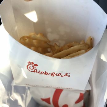 Chick-fil-A - Chic-fil-A sandwich meal. Chicken sandwich, waffle fries with Chic-fil-A sauce. - Fast Food Near Me - Georgetown, Texas