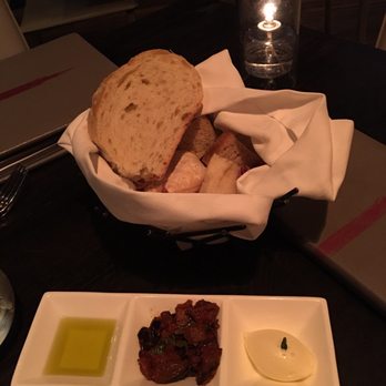 Scarpetta - Bread basket (olive oil, eggplant tapenade and mascarpone cheese) - Italian Near Me - Las Vegas, Nevada