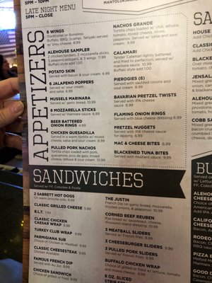 Menu photo 2 Mantoloking Road Alehouse Brick, NJ
