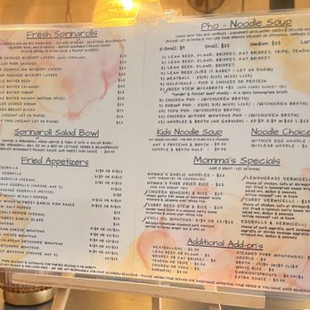 Pho Momma - Menu - Noodles Near Me - Sacramento, California