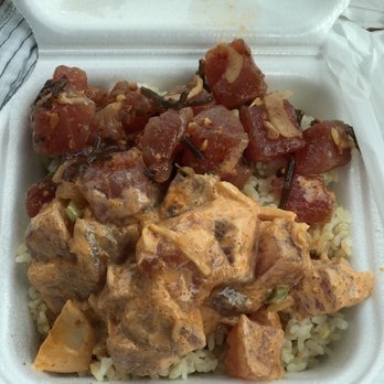 Ono Seafood - Regular, Haw'n Style and Spicy Ahi on a Brown Rice $9.50 - Seafood Near Me - Honolulu, Hawaii Ono Seafood - Regular, Haw'n Style and Spicy Ahi on a Brown Rice $9.50 - Seafood Near Me - Honolulu, Hawaii