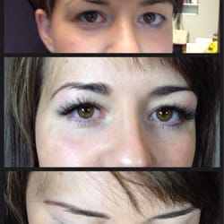 The Beauty Lounge - Before and after- volume eyelash extensions
