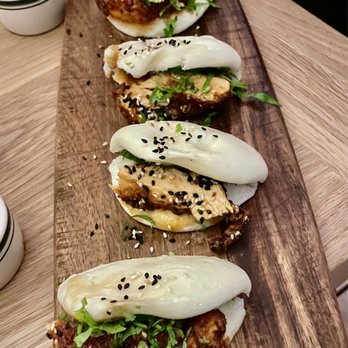 Dear Maud - Crispy Chicken Bao Buns - Cocktail Bars Near Me - Hoboken, New Jersey Dear Maud - Crispy Chicken Bao Buns - Cocktail Bars Near Me - Hoboken, New Jersey
