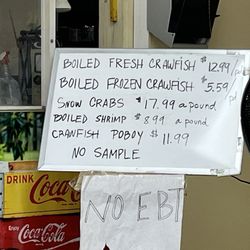 Terry Parkway Discount - Crawfish pricing as of 2/11/2024. Whew !