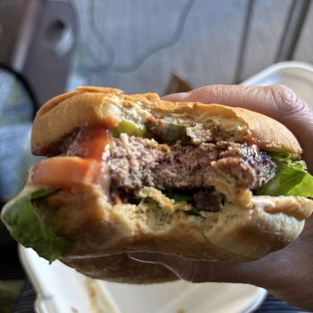 Brooks Burgers - Dry, cold boring burger. - Burgers Near Me - San Luis Obispo, California