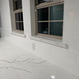 Our backsplash and window sills are amazing
