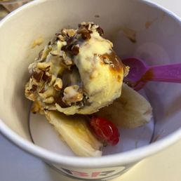 Sharing a banana split