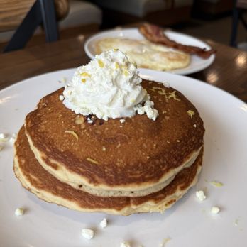 Another Broken Egg Cafe - Lemon blue berry goat cheese pancakes - American Near Me - Williamsburg, Virginia Another Broken Egg Cafe - Lemon blue berry goat cheese pancakes - American Near Me - Williamsburg, Virginia