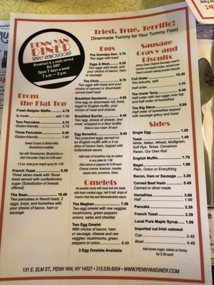 Menu photo 8 Penn Yan Diner Penn Yan, NY Menu photo 8 Penn Yan Diner Penn Yan, NY