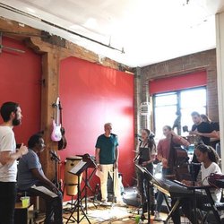 Brooklyn Music Factory - BMF band Clover&theClockworks rehearsing with DAVID BYRNE and Doug Hream Blunt. UNREAL!