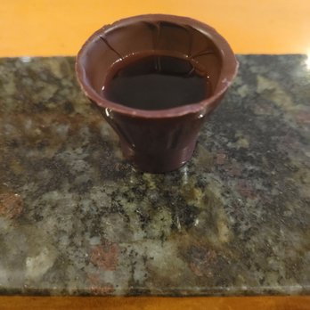 Manoa Chocolate Hawaii - Chocolate shot glass with Tawny Port - Chocolatiers & Shops Near Me - Kailua, Hawaii