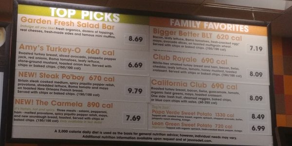 Menu photo 2 Jason's Deli Beaumont, TX Menu photo 2 Jason's Deli Beaumont, TX
