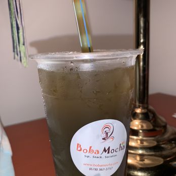 Boba Mocha - Kiwi Black Tea w/ kiwi popping boba - Coffee & Tea Near Me - Duluth, Georgia