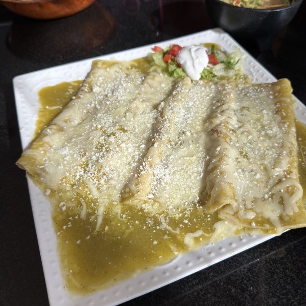 EL SABOR DE MI COCINA - Green cheese enchiladas. - Mexican Near Me - Lindsay, California EL SABOR DE MI COCINA - Green cheese enchiladas. - Mexican Near Me - Lindsay, California