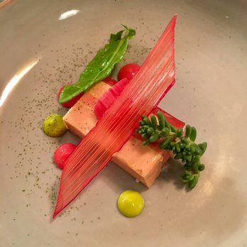 Frenchie Covent Garden - Duck foie gras, Yorkshire rhubarb, sorrel & lovage - French Near Me - London, XGL Frenchie Covent Garden - Duck foie gras, Yorkshire rhubarb, sorrel & lovage - French Near Me - London, XGL
