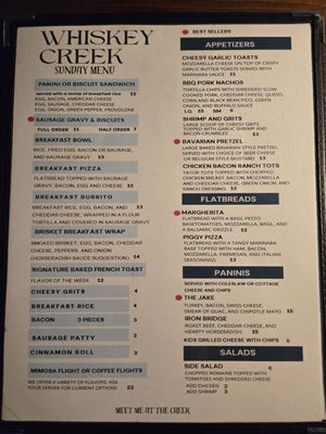 Menu photo 1 Whiskey Creek Burr Oak, MI Menu photo 1 Whiskey Creek Burr Oak, MI