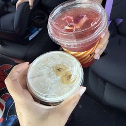 Banana matcha & Strawberry Rose lemonade Banana matcha & Strawberry Rose lemonade