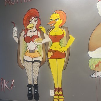 Cluckin Bun - Wall art - Chicken Shop Near Me - Cathedral City, California