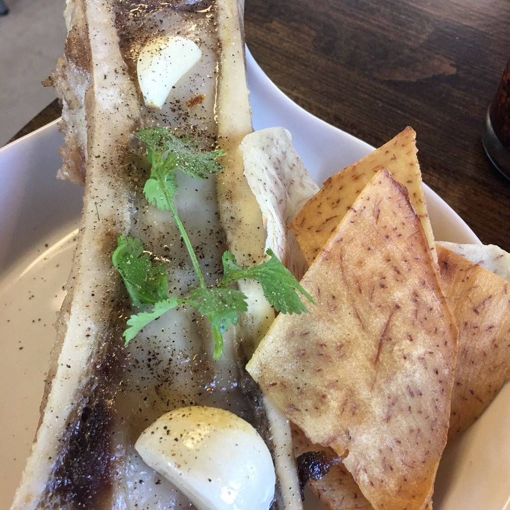 Wicked Chopstix - Bone barrow with taro chips. Sounds enticing but it was gross! - Vietnamese Near Me - Seattle, Washington