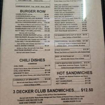 Chef's Coffee Shop - Menu - Diners Near Me - Arcadia, California