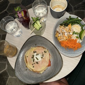 Alyeska Nordic Spa - salmon crepes and chicken curry - Day Spas Near Me - Anchorage, Alaska