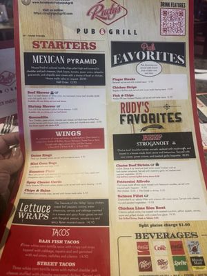 Menu photo 2 Rudy's Pub & Grill Meridian, ID Menu photo 2 Rudy's Pub & Grill Meridian, ID
