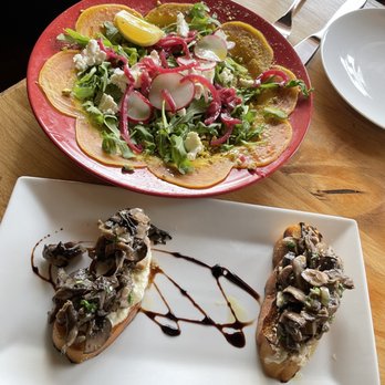 Risibisi - Roasted Beet Salad, mushroom bruschetta.  Delicious! - Italian Near Me - Petaluma, California