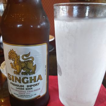 Pad Thai - Thai beer with frozen glass - Thai Near Me - Akron, Ohio