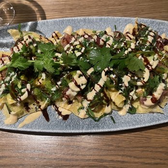 Dryft - TUNA NACHOS  wonton chips, seaweed, avocado, shisho aioli, sweet soy glaze, scallions, jalapenos - Seafood Near Me - Revere, Massachusetts