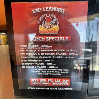 Yummy Yummy Hibachi - Lunch menu - Asian Fusion Near Me - San Leandro, California Yummy Yummy Hibachi - Lunch menu - Asian Fusion Near Me - San Leandro, California