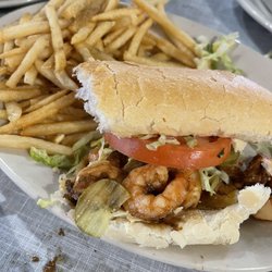 The 70123 - BBQ shrimp po-boy. The shrimp had a good flavor, but there wasn't enough on it. Had to tear off bread on both ends.
