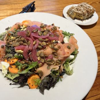 Spoonfed Kitchen & Bake Shop - Seasonal salmon salad with a pumpkin bar. - Breakfast & Brunch Near Me - Wilmington, North Carolina