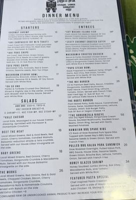 Menu photo 2 Tahiti Nui Hanalei, HI