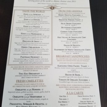 Hanna's Gourmet - Menu - Modern European Near Me - San Diego, California