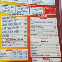 The Golden Waffle - Menu