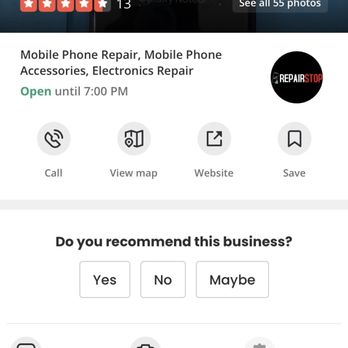 Repair Apple - Screen shot of Repair Stop logo and Repair Apple business name. - Mobile Phone Repair Near Me - Arcadia, California