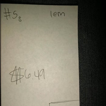 Chick-fil-A - Handwritten receipt they gave me in the drive-thru @ Chick-fil-A - 4/11/13 - Fast Food Near Me - Saint George, Utah