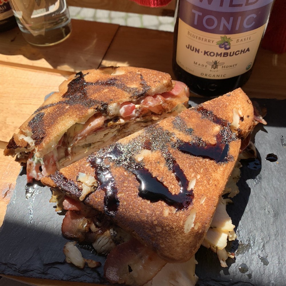 Vinbero - Very yummy chicken club with gluten free bread and a delicious kombucha. - Cheese Shops Near Me - Edmonds, Washington Vinbero - Very yummy chicken club with gluten free bread and a delicious kombucha. - Cheese Shops Near Me - Edmonds, Washington