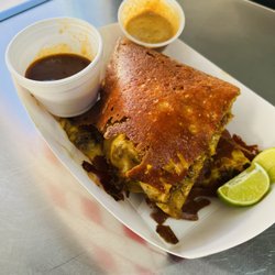 Slanging Tacos - Birria Quesadilla with consome