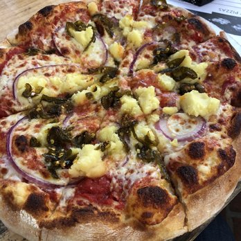 Sauced - Potato, onion, candied jalapeños - Pizza Near Me - Milldale, Connecticut Sauced - Potato, onion, candied jalapeños - Pizza Near Me - Milldale, Connecticut