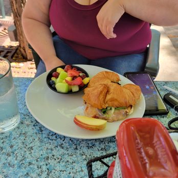 Epic Egg - 10th Street - Turkey sandwich on a croissant with fruit - Breakfast & Brunch Near Me - Greeley, Colorado
