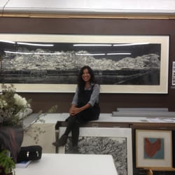 All done! me and my frame woodcut - courtesy of SF Art Framing