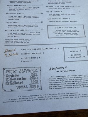Menu photo 4 Cuyama Buckhorn New Cuyama, CA