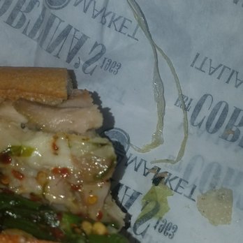 Cortina's Orange - Rocky Balboa. Plastic wrap found inside sandwich. - Italian Near Me - Orange, California