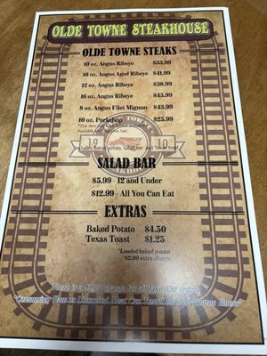 Menu photo 1 Olde Towne Steakhouse Selma, NC Menu photo 1 Olde Towne Steakhouse Selma, NC