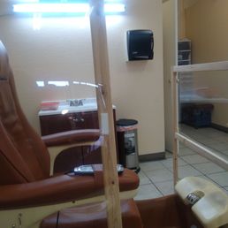 There's partitions on the spa chairs for your safety and theirs. I appreciate it seriously.